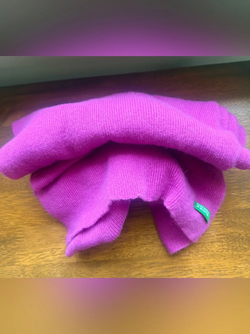 United Colors of Benetton Women’s Pink Knit Winter Scarf - Hot Fuchsia
